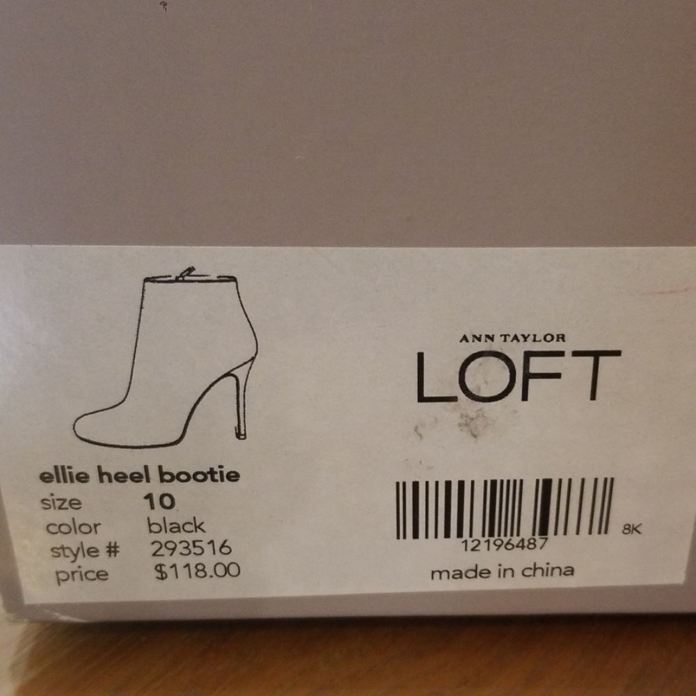 Ann Taylor Loft Ellie Lace Heel Bootie sz 10 - Picture 8 of 8